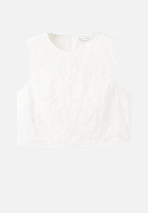 MANGO - Top lisboa - white