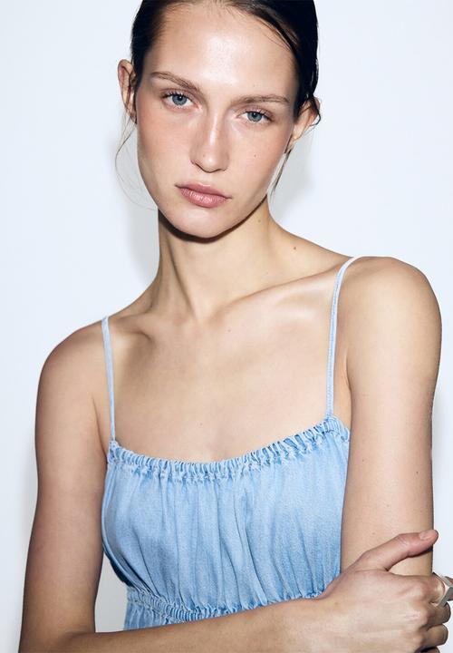 MANGO - Dress ibiza - open blue