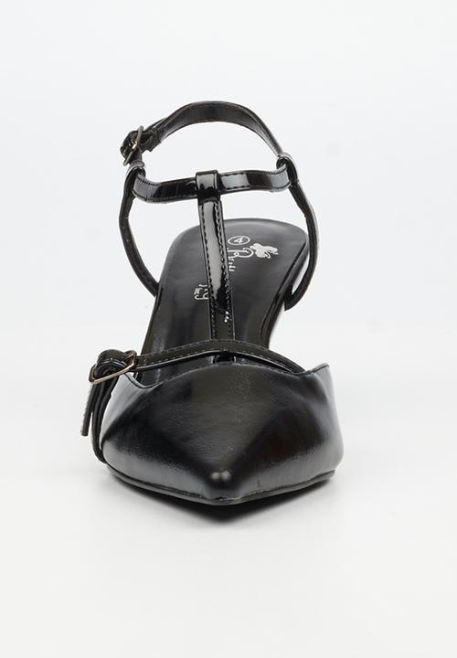 Butterfly Feet - Elisha 1 ankle strap heel - black