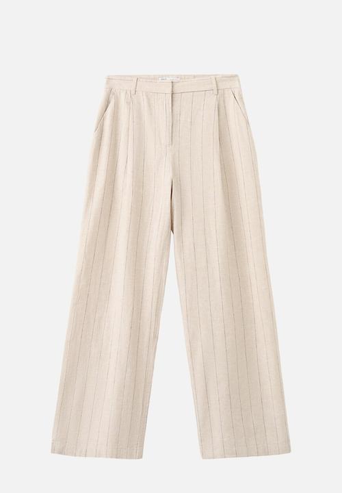 MANGO - Trousers zede - brown