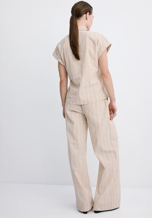 MANGO - Trousers zede - brown