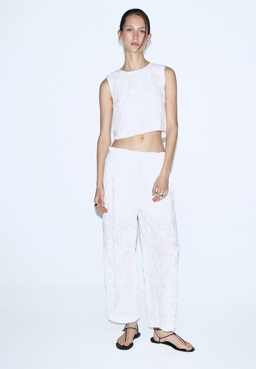 MANGO - Trousers lisboa - white