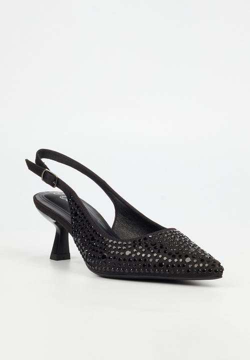Butterfly Feet - Estella 1 slingback heel - black