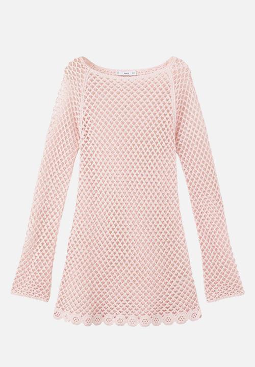 MANGO - Dress daisy- light/pastel pink
