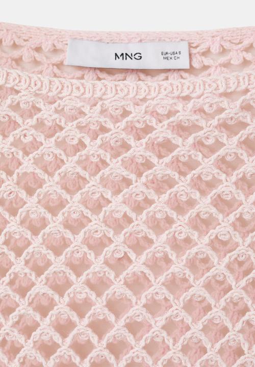 MANGO - Dress daisy- light/pastel pink