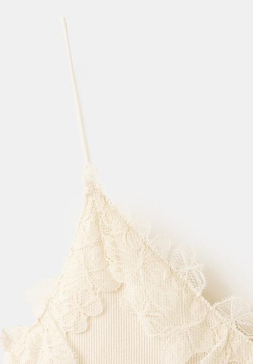 MANGO - Top roma - light beige