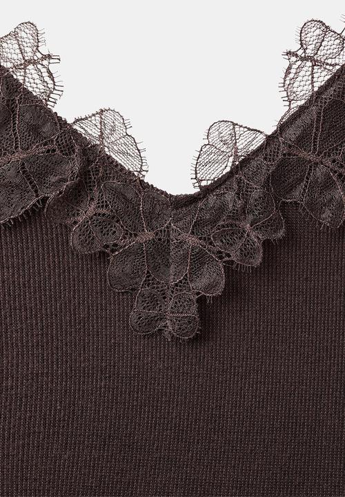 MANGO - Top roma - brown