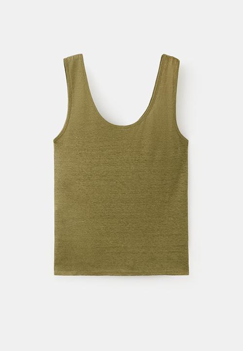 MANGO - Top lin - dark green