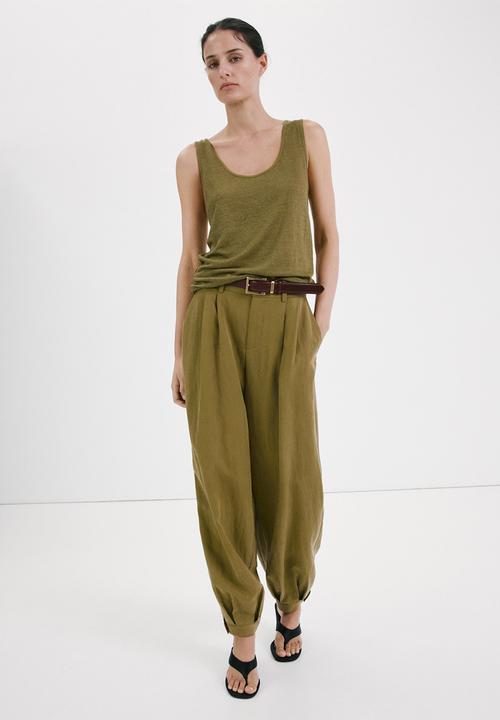 MANGO - Top lin - dark green