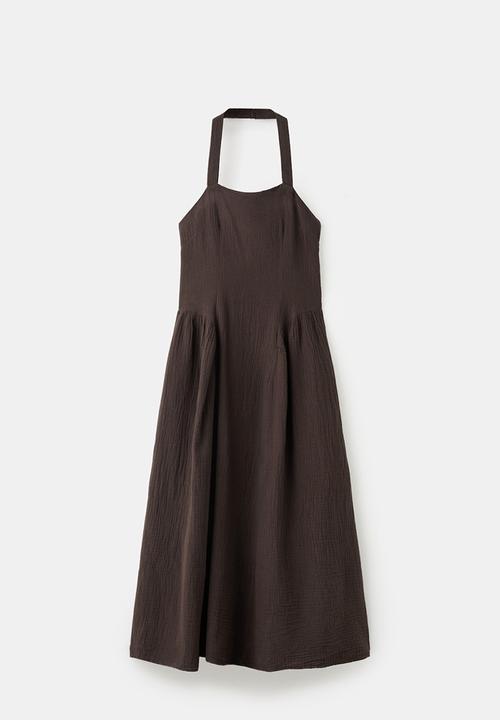 MANGO - Dress calella - dark brown