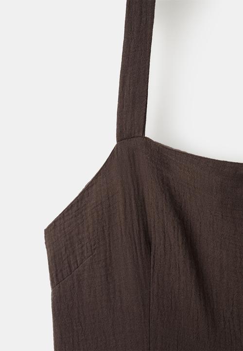 MANGO - Dress calella - dark brown