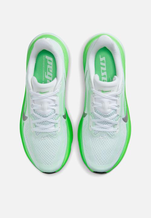 Nike - W Air Zoom Pegasus 42 - white/metallic silver-green strike