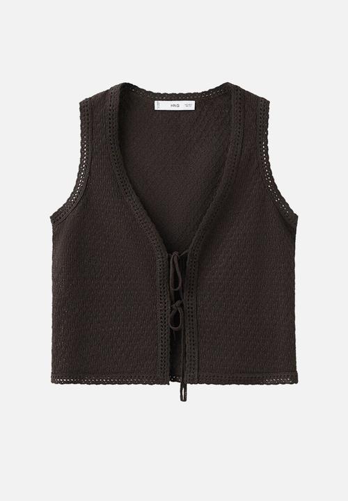 MANGO - Top nati - dark brown
