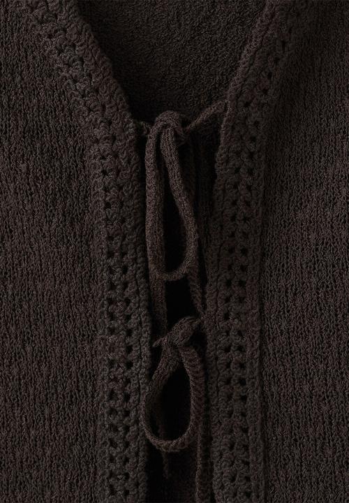 MANGO - Top nati - dark brown