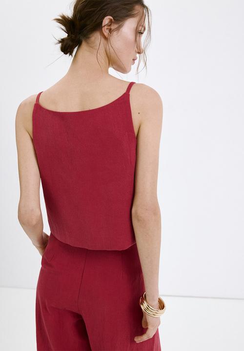 MANGO - Top bonnie - red