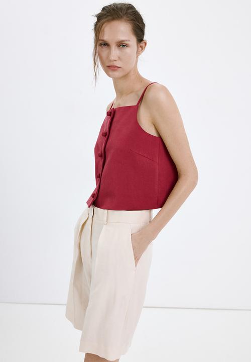 MANGO - Top bonnie - red