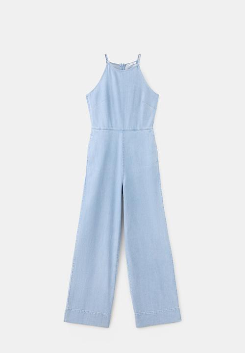 MANGO - Jumpsuit ibiza - open blue
