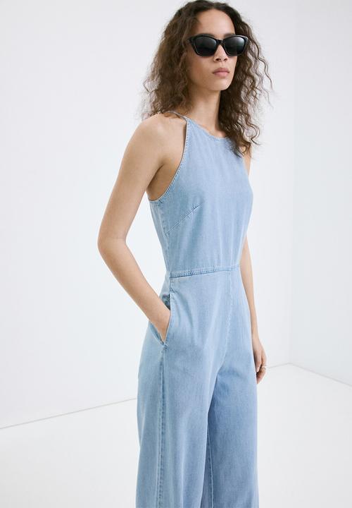 MANGO - Jumpsuit ibiza - open blue