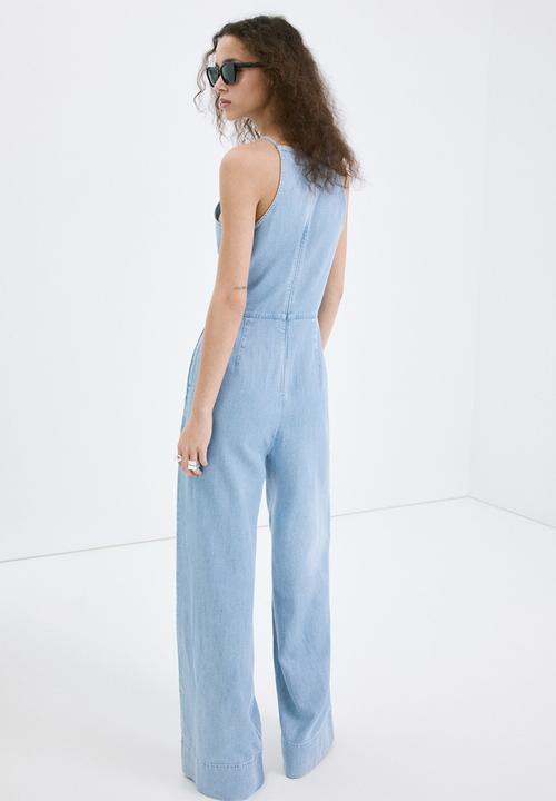 MANGO - Jumpsuit ibiza - open blue