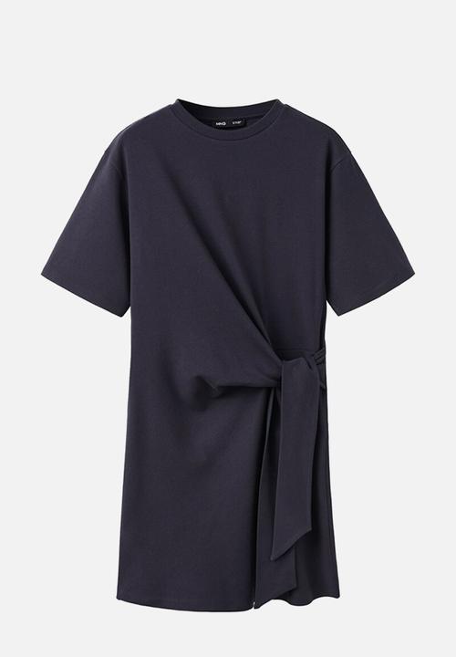 MANGO - Dress lazo - navy