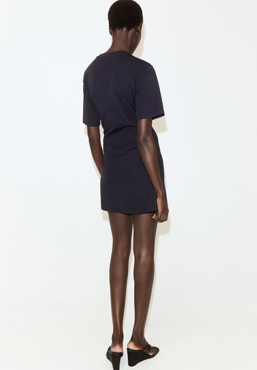 MANGO - Dress lazo - navy