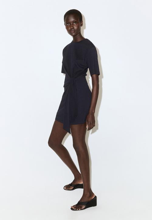 MANGO - Dress lazo - navy