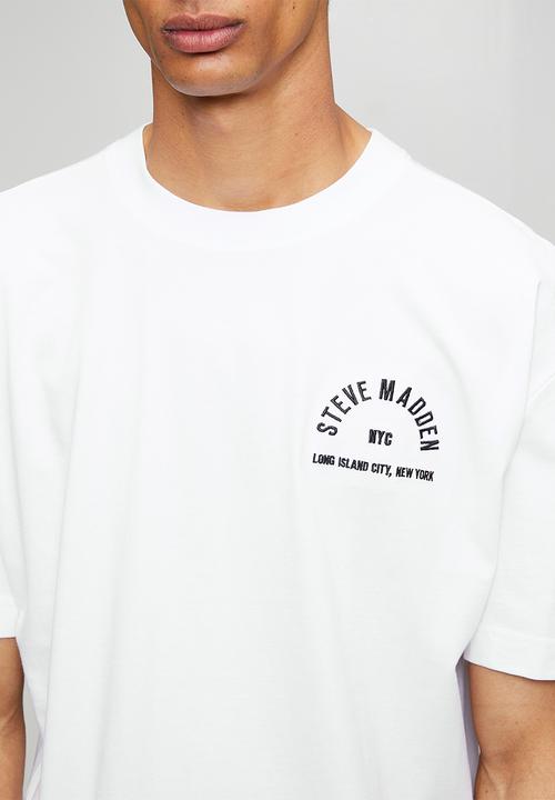 Steve Madden - Mens Rayne Crew Neck T-shirt - White