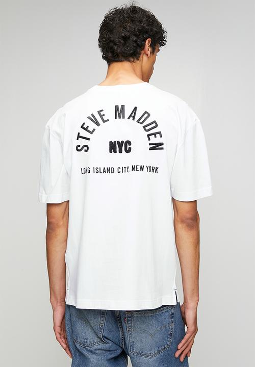 Steve Madden - Mens Rayne Crew Neck T-shirt - White