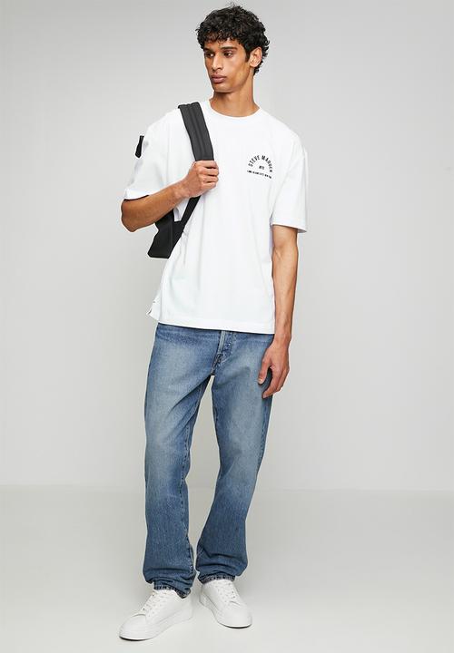 Steve Madden - Mens Rayne Crew Neck T-shirt - White