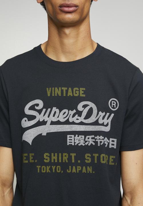 Superdry. - Vl Heritage Relaxed Tee - Eclipse Navy
