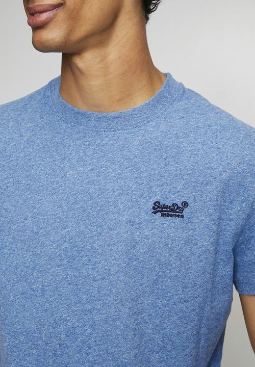 Superdry. - Essential Logo Emb Tee - Bright Blue Grit