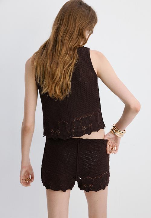 MANGO - Top mashi - brown