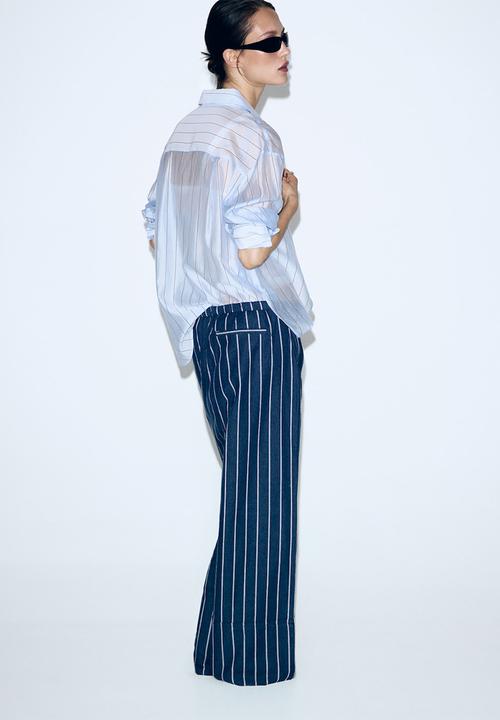 MANGO - Trousers april - open blue