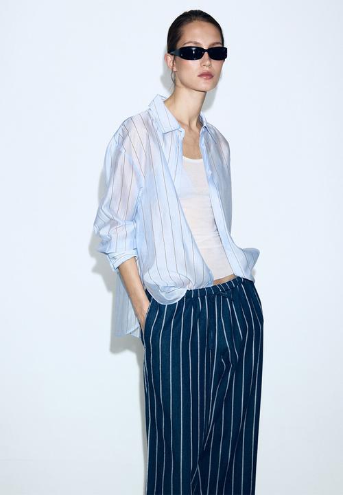 MANGO - Trousers april - open blue