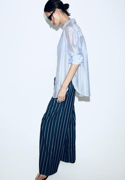 MANGO - Trousers april - open blue
