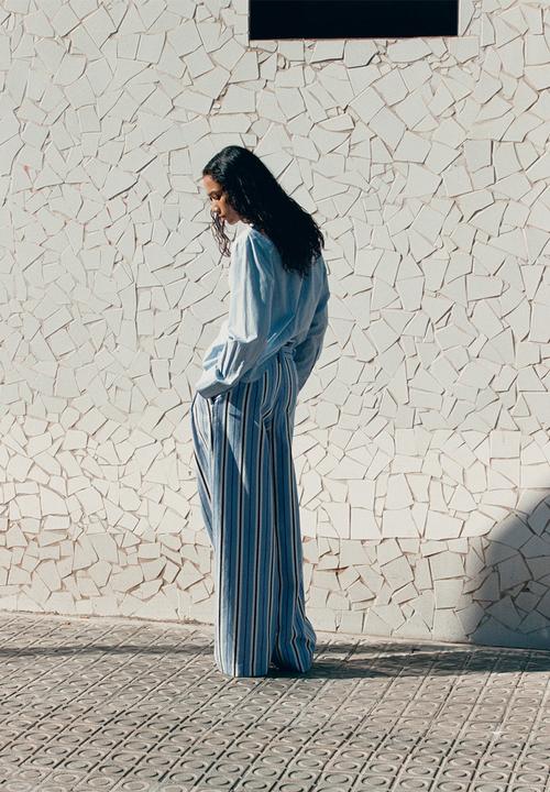 MANGO - Trousers trilussa - light/pastel blue