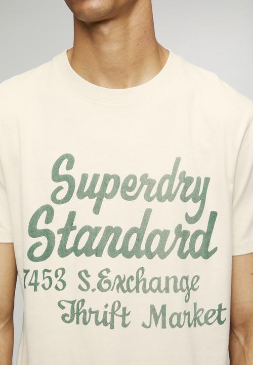 Superdry. - Industry Worker Relaxed Tee - Oatmeal Beige
