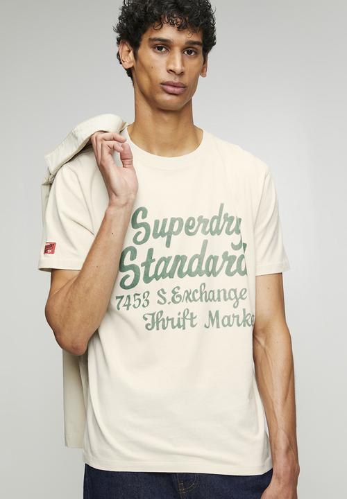 Superdry. - Industry Worker Relaxed Tee - Oatmeal Beige