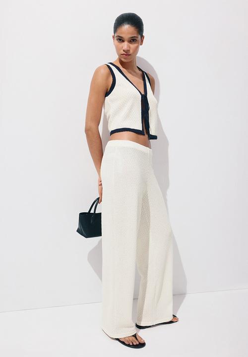 MANGO - Trousers nati - light beige