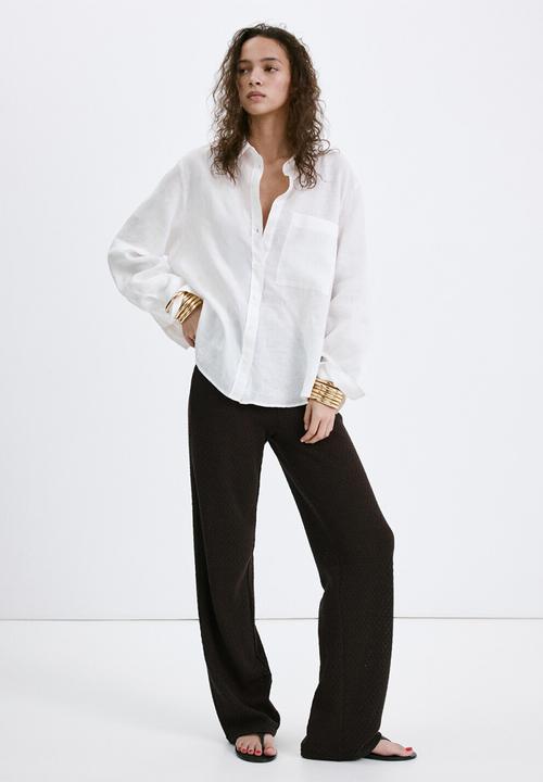 MANGO - Trousers Nati - Brown