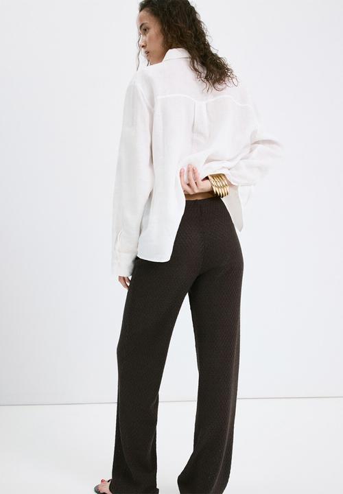 MANGO - Trousers Nati - Brown