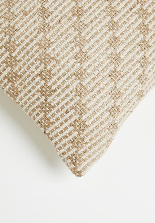Sixth Floor - Kai Jute & Cotton Geo Cushion - Natural