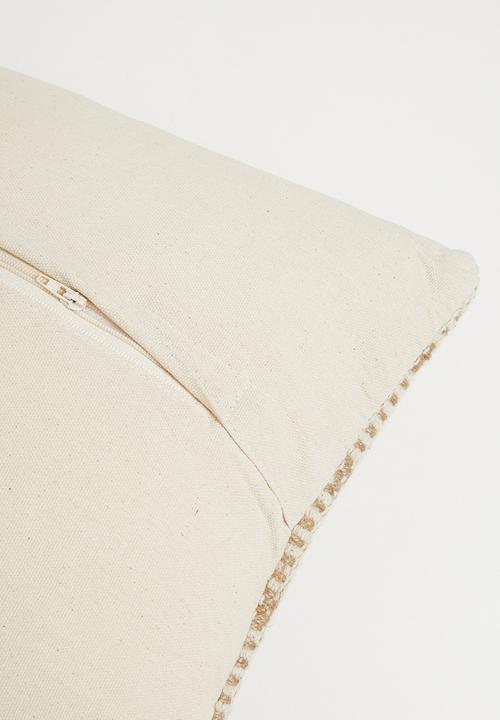 Sixth Floor - Kai Jute & Cotton Geo Cushion - Natural