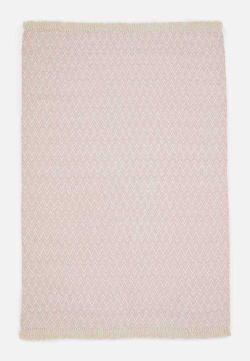 Sixth Floor - Santi Cotton Woven Geo Rug Pink