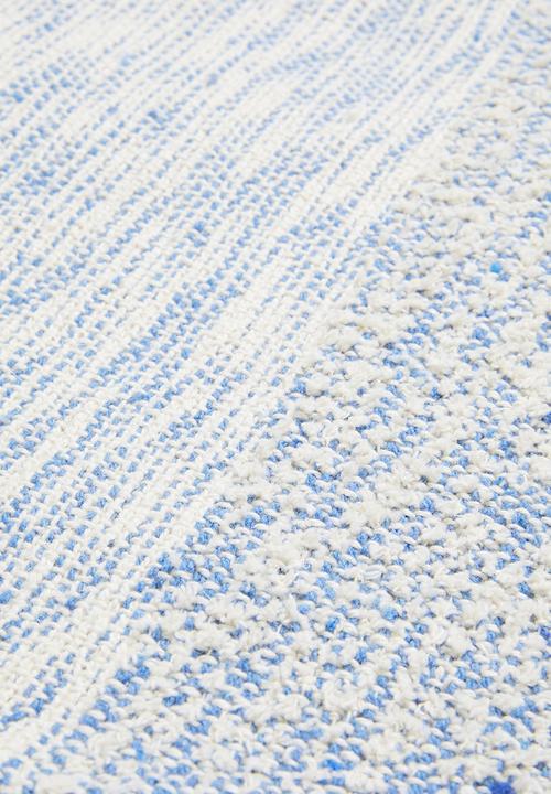 Sixth Floor - Cotton Woven Spot Tufted Throw - Blue