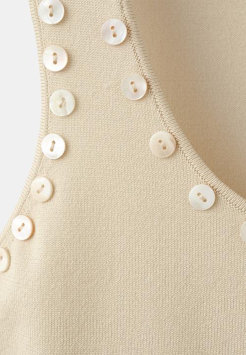 MANGO - Top naqui - light beige