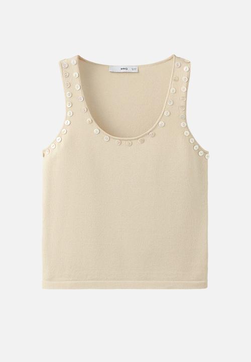 MANGO - Top naqui - light beige