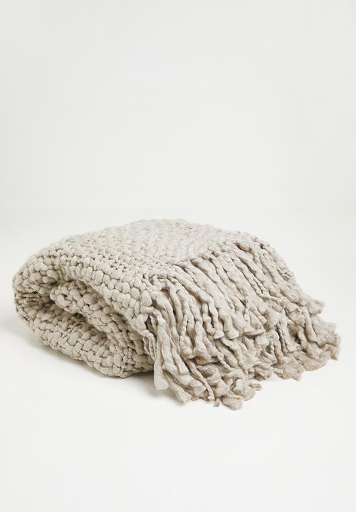 Sixth Floor - Chunky Textured Throw - Natural
