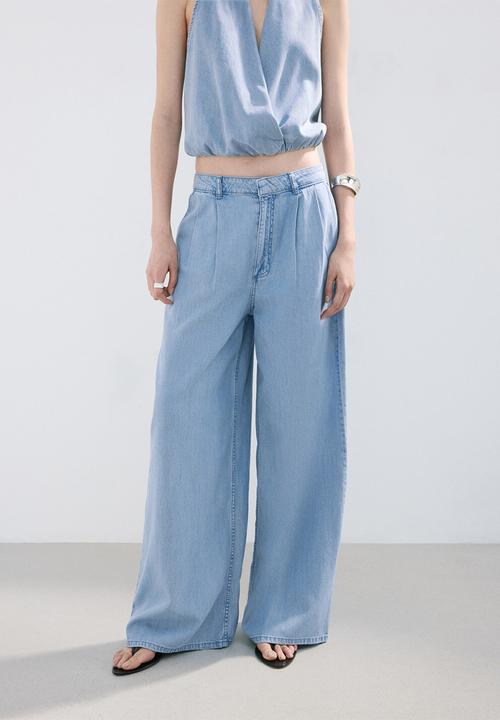 MANGO - Trousers ibiza - open blue
