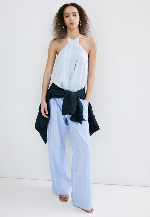 MANGO - Trousers saly - medium blue
